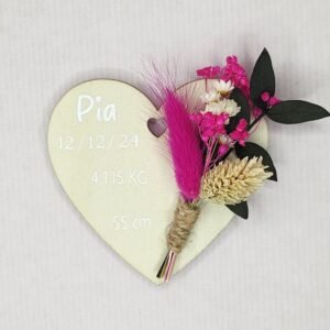Magnet cœur Faire part de Naissance