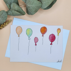Carte Postale Aquarelle Anniversaire