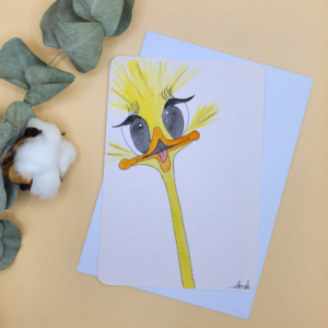 Carte Postale Aquarelle Plaisir d'offrir