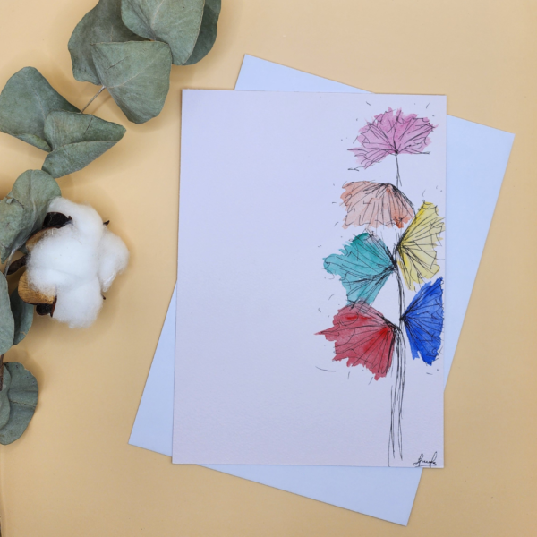 Carte Postale Aquarelle Florale – Image 2
