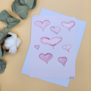 Carte Postale Aquarelle Plaisir d'offrir