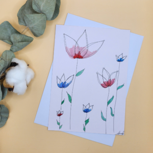 Carte Postale Aquarelle Florale