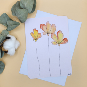 Carte Postale Aquarelle Florale