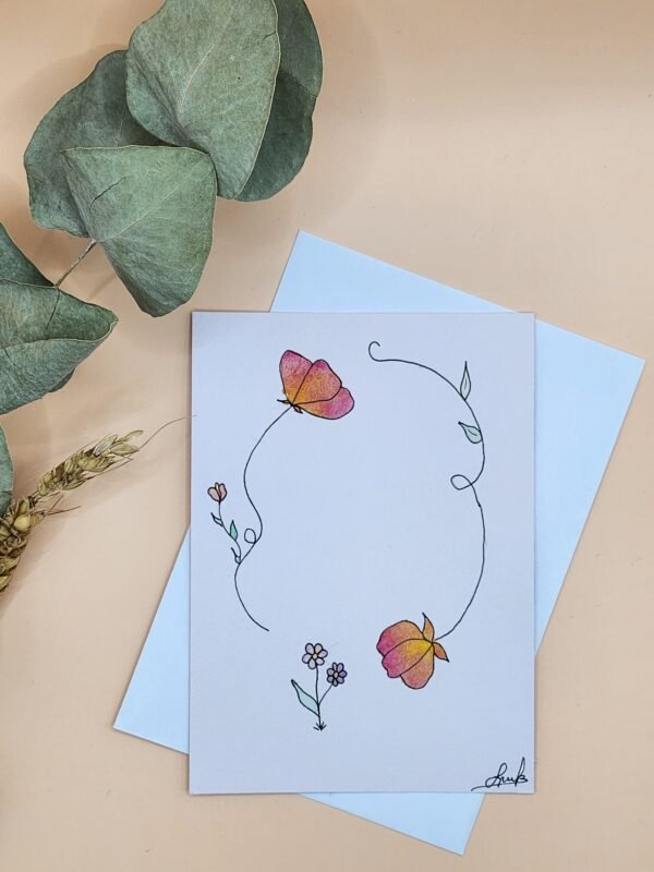 Carte Postale Aquarelle Florale
