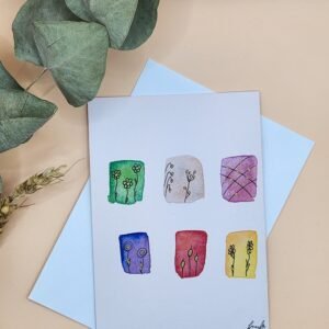 Carte Postale Aquarelle Florale