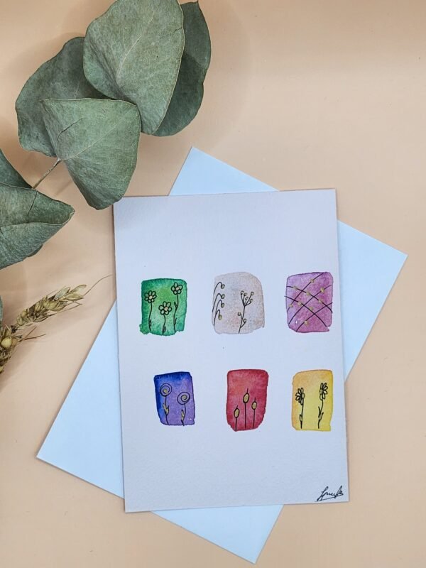 Carte Postale Aquarelle Florale