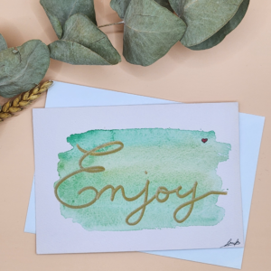 Carte Postale Aquarelle Plaisir d'offrir
