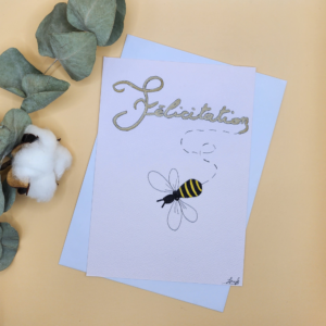 Carte Postale Aquarelle Plaisir d'offrir