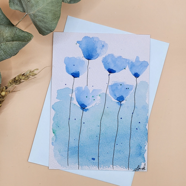 Carte Postale Aquarelle Florale