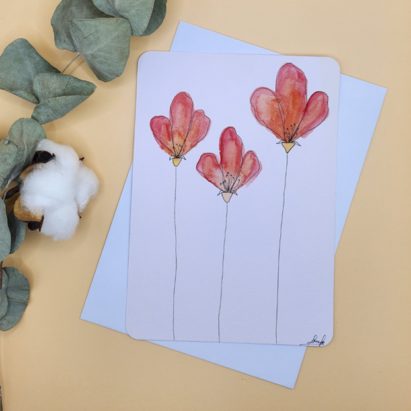 Carte Postale Aquarelle Florale – Image 2