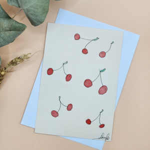 Carte Postale Aquarelle Plaisir d'offrir