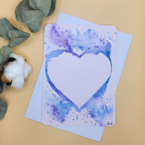 Carte Postale Aquarelle Plaisir d'offrir