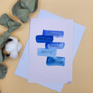 Carte Postale Aquarelle Plaisir d'offrir