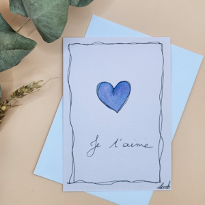 Carte Postale Aquarelle Plaisir d'offrir