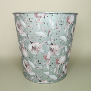 Pot en zinc fleurie