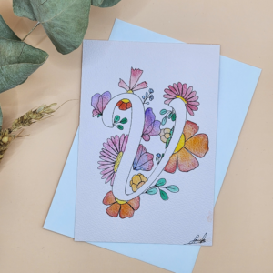 Carte Postale Aquarelle Florale
