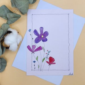 Carte Postale Aquarelle Florale