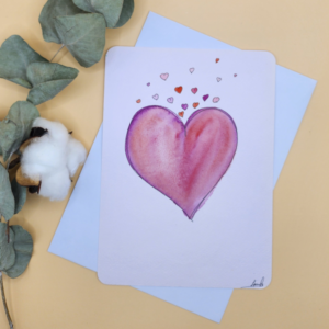 Carte Postale Aquarelle Plaisir D'offrir