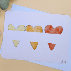 Carte Postale Aquarelle Plaisir d'offrir