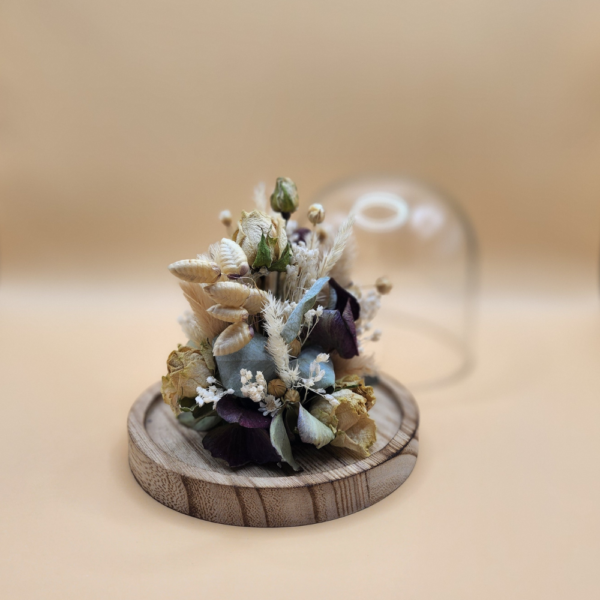 Sphère en verre fleurs séchées – Image 2