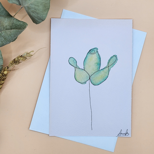 Carte Postale Aquarelle Florale – Image 2