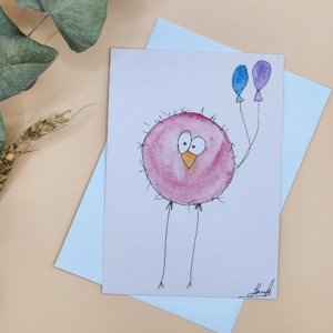 Carte Postale Aquarelle Anniversaire