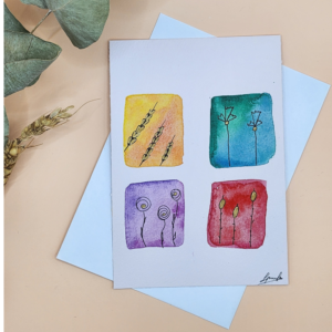 Carte Postale Aquarelle Florale