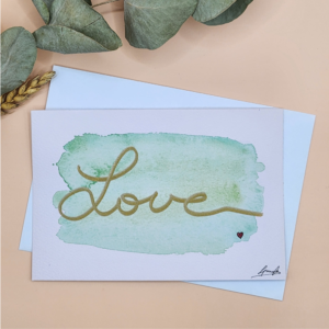 Carte Postale Aquarelle Plaisir d'offrir