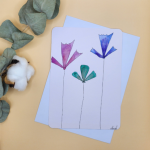 Carte Postale Aquarelle Florale