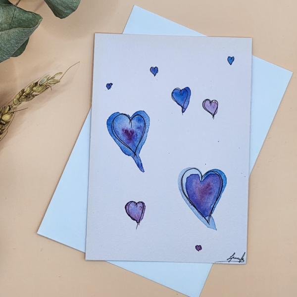 carte postale coeur