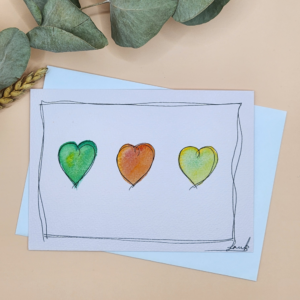 Carte Postale Aquarelle Plaisir d'offrir