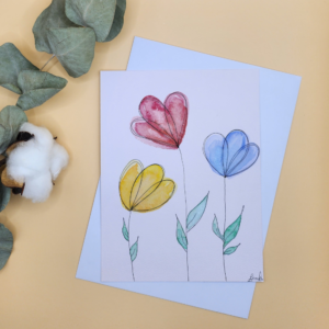 Carte Postale Aquarelle Florale