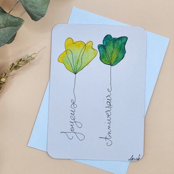 Carte Postale Aquarelle Anniversaire