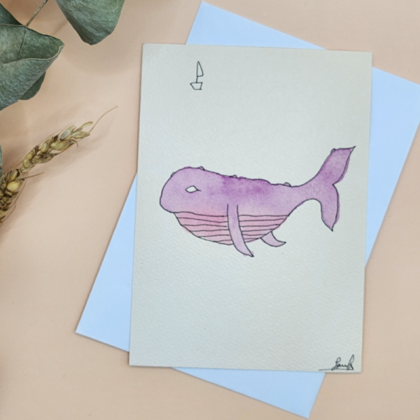 Carte Postale Aquarelle Plaisir d'offrir – Image 2