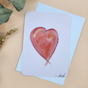 Carte Postale Aquarelle Plaisir d'offrir