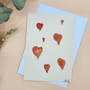 Carte Postale Aquarelle Plaisir d'offrir