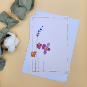 Carte Postale Aquarelle Florale
