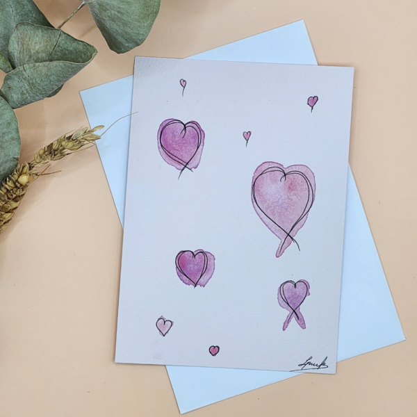 Carte Postale Aquarelle Plaisir d'offrir – Image 3