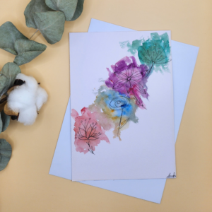 Carte Postale Aquarelle Florale