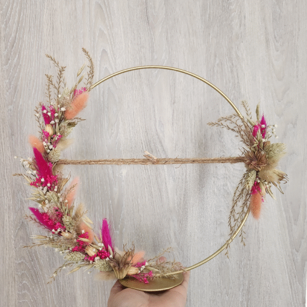 Arceau de fleurs séchées